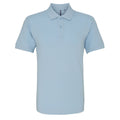 Sky - Front - Asquith & Fox Mens Plain Short Sleeve Polo Shirt