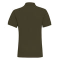 Olive - Back - Asquith & Fox Mens Plain Short Sleeve Polo Shirt