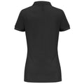 Black - Back - Asquith & Fox Womens-Ladies Plain Short Sleeve Polo Shirt