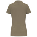 Khaki - Back - Asquith & Fox Womens-Ladies Plain Short Sleeve Polo Shirt