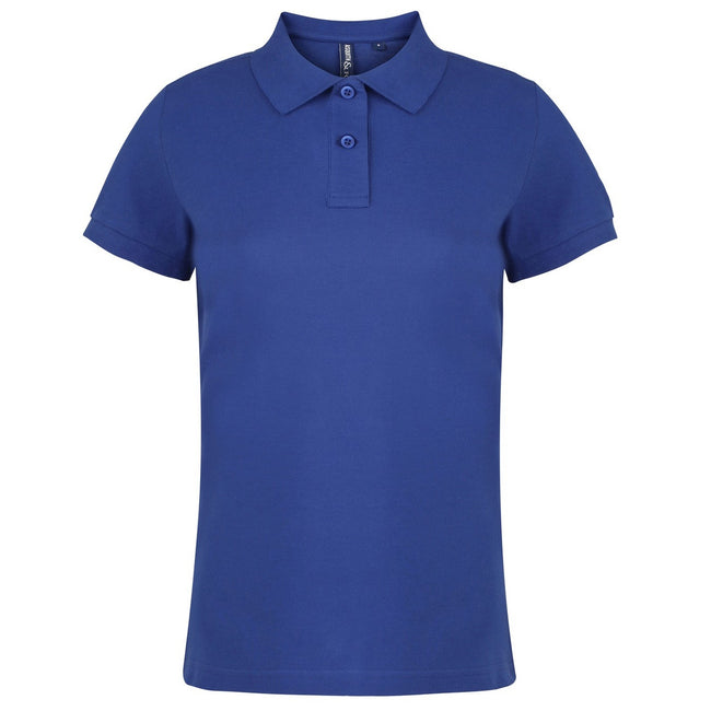 Royal - Front - Asquith & Fox Womens-Ladies Plain Short Sleeve Polo Shirt