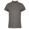 Charcoal - Front - Asquith & Fox Womens-Ladies Plain Short Sleeve Polo Shirt