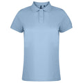 Sky - Front - Asquith & Fox Womens-Ladies Plain Short Sleeve Polo Shirt