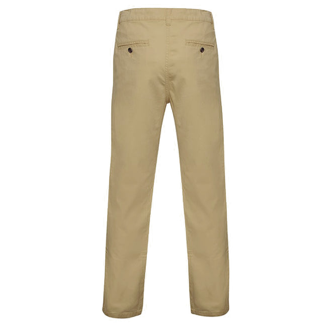 Natural - Back - Asquith & Fox Mens Classic Casual Chinos-Trousers