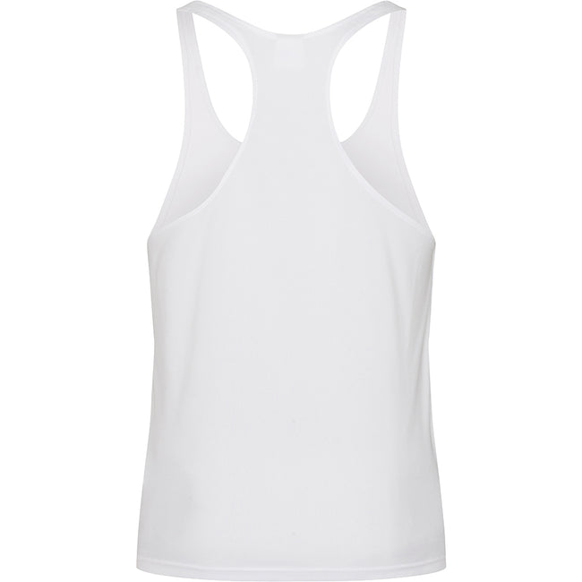 Arctic White - Back - AWDis Just Cool Mens Plain Muscle Sports-Gym Vest Top