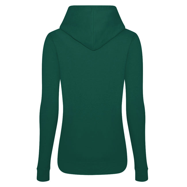 Bottle Green - Back - AWDis Just Hoods Womens-Ladies Girlie College Pullover Hoodie