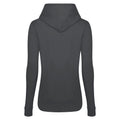 Charcoal - Side - AWDis Just Hoods Womens-Ladies Girlie College Pullover Hoodie