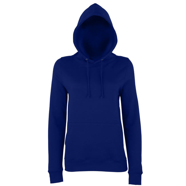 New French Navy - Front - AWDis Just Hoods Womens-Ladies Girlie College Pullover Hoodie