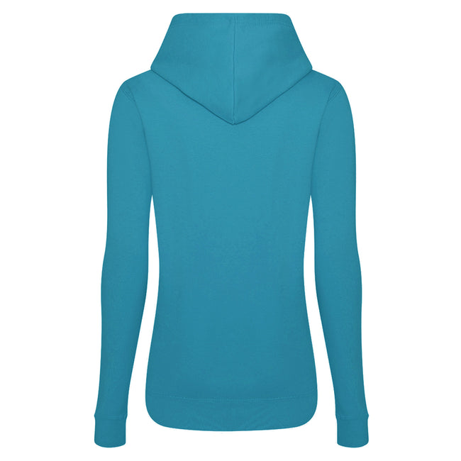 Sapphire Blue - Back - AWDis Just Hoods Womens-Ladies Girlie College Pullover Hoodie