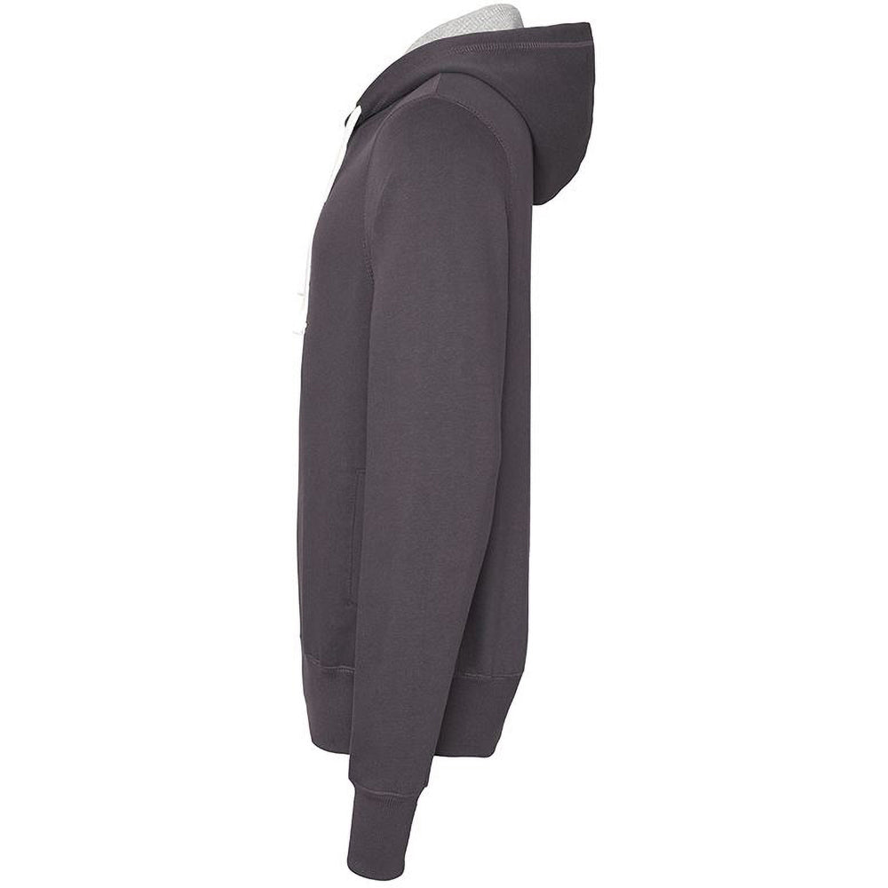 Charcoal - Side - AWDis Just Hoods Mens Chunky Pullover Hoodie