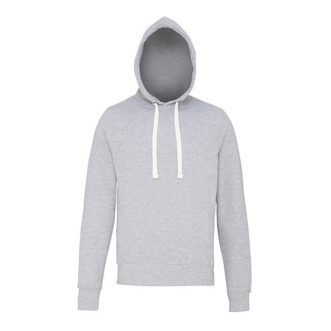 Heather Grey - Front - AWDis Just Hoods Mens Chunky Pullover Hoodie