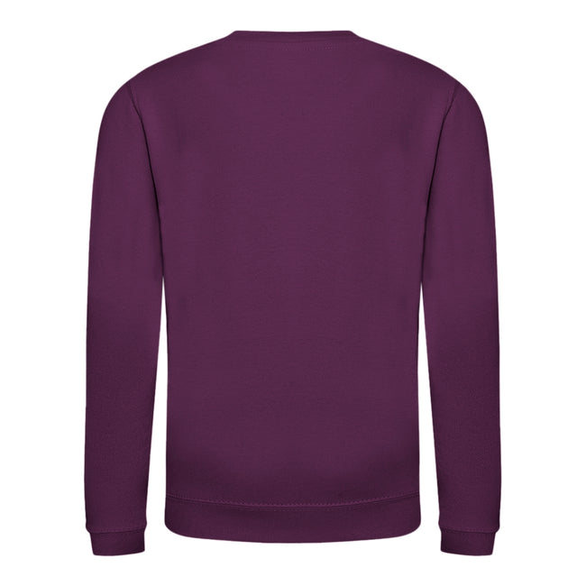 Jet Black - Lifestyle - AWDis Just Hoods Childrens-Kids Plain Crew Neck Sweatshirt