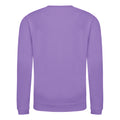 Digital Lavender - Back - AWDis Just Hoods Childrens-Kids Plain Crew Neck Sweatshirt