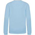 Ice Blue - Back - AWDis Just Hoods Childrens-Kids Plain Crew Neck Sweatshirt
