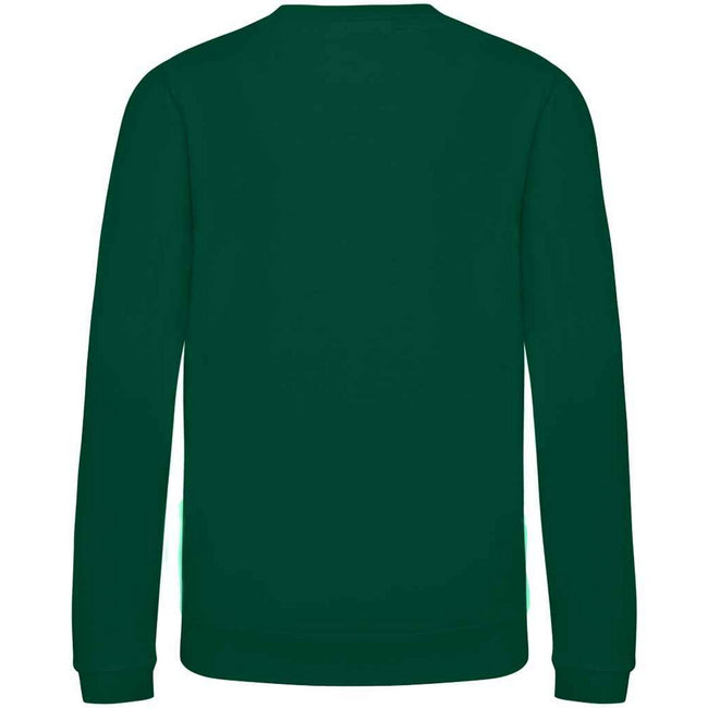Lime Green - Side - AWDis Just Hoods Childrens-Kids Plain Crew Neck Sweatshirt