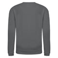 Storm Grey - Back - AWDis Just Hoods Childrens-Kids Plain Crew Neck Sweatshirt