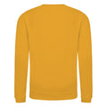 Mustard Yellow - Back - AWDis Just Hoods Childrens-Kids Plain Crew Neck Sweatshirt