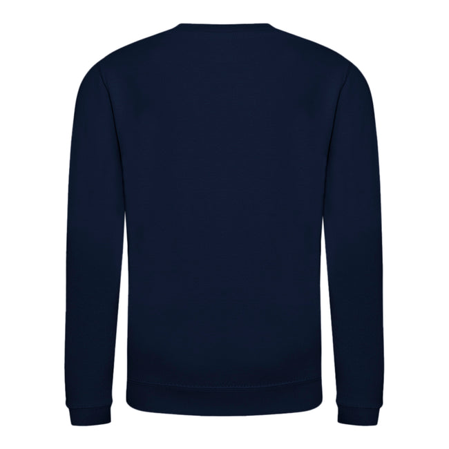 Oxford Navy - Back - AWDis Just Hoods Childrens-Kids Plain Crew Neck Sweatshirt