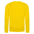 Sun Yellow - Back - AWDis Just Hoods Childrens-Kids Plain Crew Neck Sweatshirt