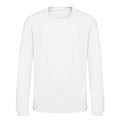 Arctic White - Front - AWDis Just Hoods Childrens-Kids Plain Crew Neck Sweatshirt