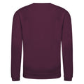 Burgundy - Back - AWDis Just Hoods Childrens-Kids Plain Crew Neck Sweatshirt