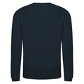 New French Navy - Back - AWDis Just Hoods Childrens-Kids Plain Crew Neck Sweatshirt