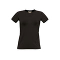 Black - Front - B&C Womens-Ladies Biosfair Plain Short Sleeve T-Shirt