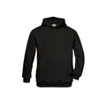 Black - Front - B&C Childrens-Kids Plain Drawstring Hoodie