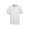 White-Royal Blue - Front - B&C Mens Safran Sport Plain Short Sleeve Polo Shirt