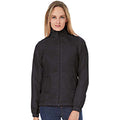 Black - Back - B&C Womens-Ladies ID.601 Hooded Showerproof Windbreaker Jacket