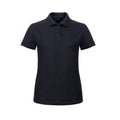 Navy - Front - B&C Womens-Ladies ID.001 Plain Short Sleeve Polo Shirt