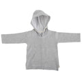 Heather Grey Marl - Front - Babybugz Unisex Baby Full Zip Brushed Fleece Hoodie