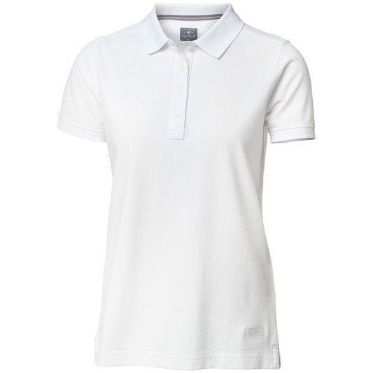 White - Front - Nimbus Womens-Ladies Yale Short Sleeve Polo Shirt