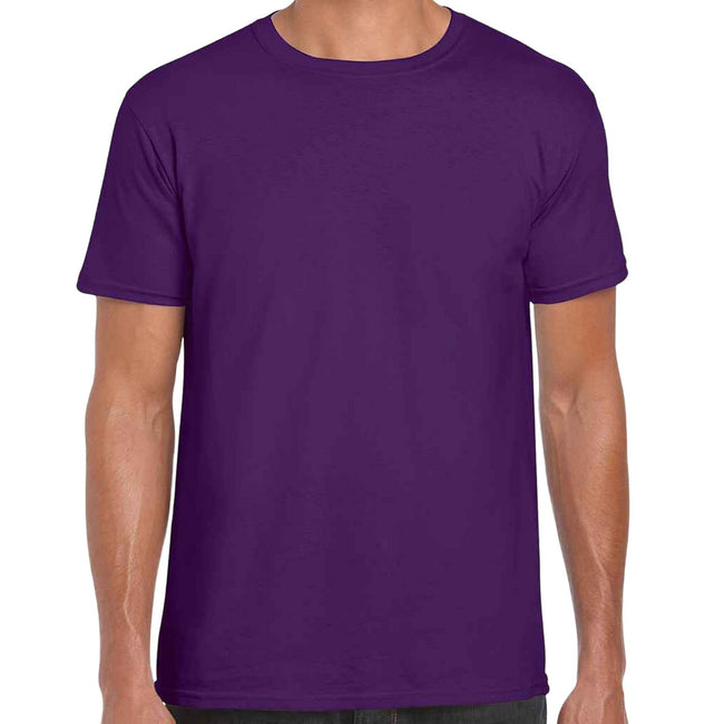 Purple - Front - Gildan Mens Short Sleeve Soft-Style T-Shirt