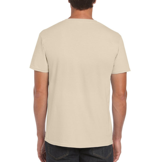 Sand - Back - Gildan Mens Short Sleeve Soft-Style T-Shirt