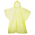 Yellow - Front - Hooded Plastic Reusable Poncho