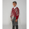 Clear - Back - Kids Hooded Plastic Reusable Poncho