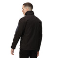 Black - Seal Grey - Back - Regatta Standout Mens Arcola 3 Layer Softshell Jacket (Waterproof And Breathable)