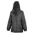 Black - Black - Front - Result Womens-Ladies 3 In 1 Softshell Journey Jacket With Hood