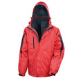 Red - Black - Front - Result Mens 3 In 1 Softshell Waterproof Journey Jacket With Hood