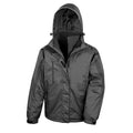 Black - Black - Front - Result Mens 3 In 1 Softshell Waterproof Journey Jacket With Hood