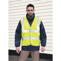 Fluorescent Yellow - Side - Result Mens Core Safety Hi Viz Vest