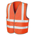 Fluorescent Orange - Front - Result Mens Core Safety Hi Viz Vest