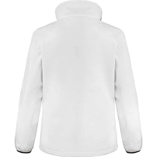 White- Black - Back - Result Womens-Ladies Core Printable Softshell Jacket