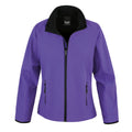 White- Black - Side - Result Womens-Ladies Core Printable Softshell Jacket