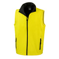 Yellow - Black - Front - Result Mens Core Printable Softshell Bodywarmer