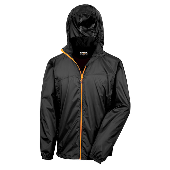 Black - Orange - Front - Result Unisex HDi Quest Hydradri Lightweight Waterproof Jacket