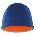 Navy - Orange - Front - Result Unisex Winter Essentials Reversible Fleece Skull Hat