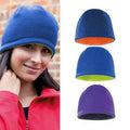 Royal - Lime - Back - Result Unisex Winter Essentials Reversible Fleece Skull Hat