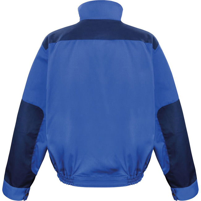 Royal - Navy - Orange - Back - Result Mens Work-Guard Lite Workwear Jacket (Breathable And Windproof)